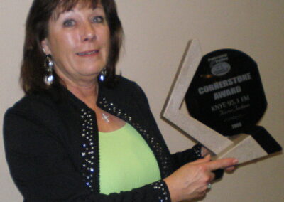 Accepting the Cornerstone Award